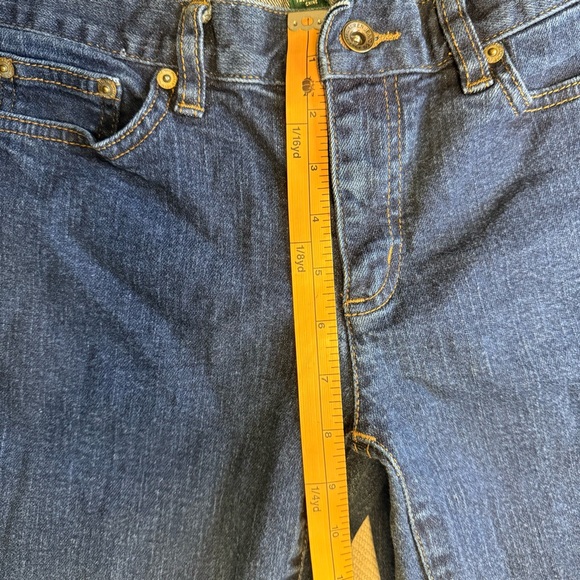 Lauren Jeans Co. Bootcut Stretch Jeans Blue Denim Logo Button Pockets Women Sz 4 - Picture 7 of 14